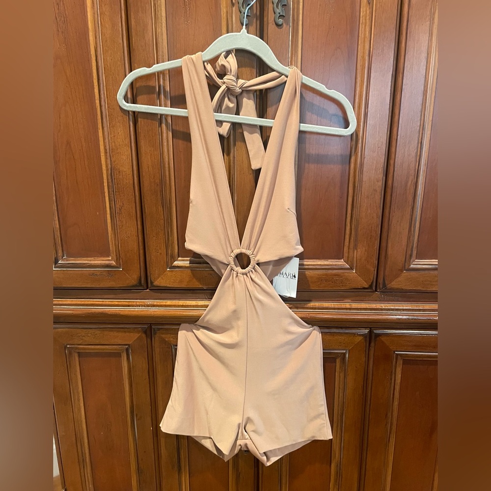 Better Be Tan Halter Romper